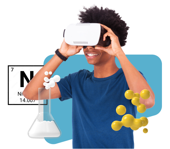 K12 vr boy science image